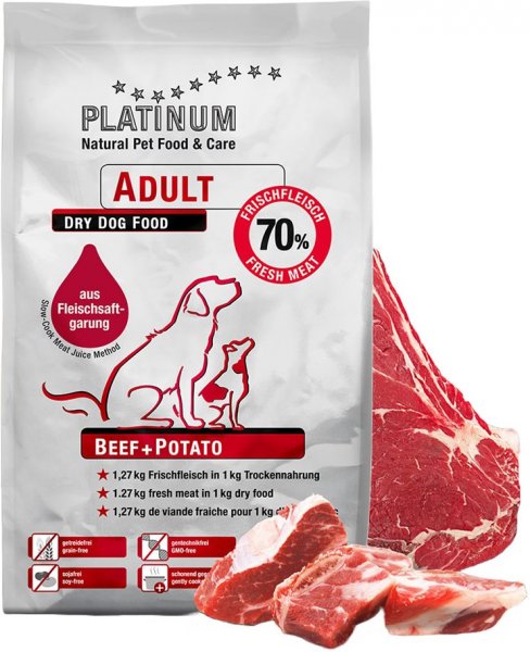 PLATINUM Beef Potato 15kg dry dog food Pets24.ee