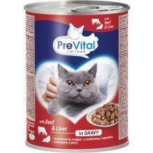 PREVITAL Cat Food with beef and liver in...