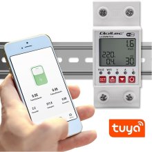 Qoltec WiFi DIN rail relay with electricity...
