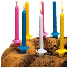 Susy Card Birthday candles with holders...