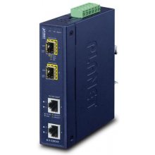 PLANET IP30 Industrial 2-port network media...