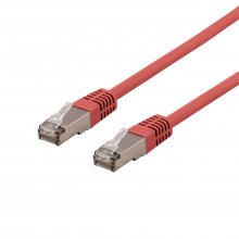 Deltaco Cable S/FTP Cat6, LSZH, 0,5m, Red...