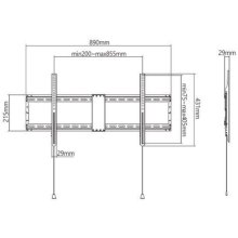 Gembird WM-90F-01 TV mount/stand 2.29 m...