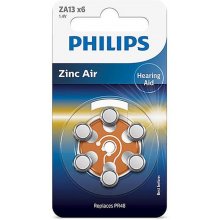 Philips Patarei ZA13 1.4 V 6 tk Zinc Air...