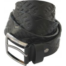 Bradley Leather belt ETNO pattern black 3,5...