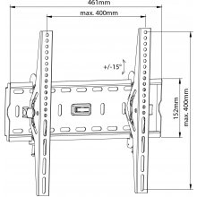 Maclean MC-778 TV mount 165,1cm (65") Black