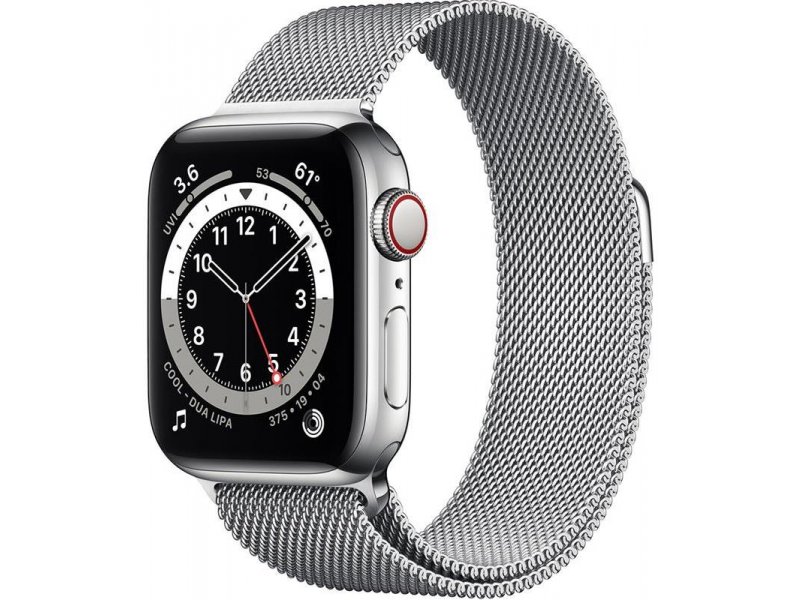 Apple Watch 6 GPS + Cellular 40mm Stainless Steel Milanese Loop