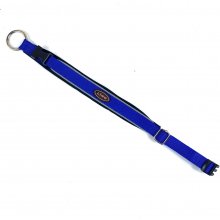 LINO textile dog collar, M, blue, 33-39 cm