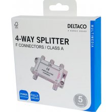 DELTACO 4-way splitter F-connectors, 1 DC...