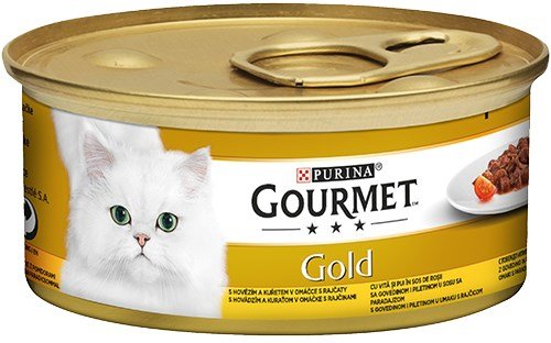 Purina GOURMET GOLD - Casserole beef and chicken 85g - Pets24.ee