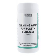 DELTACO wipes for cleaning plastic surfaces...