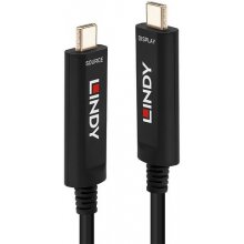 LINDY 15m Fibre Optic Hybrid USB Typ C video...