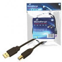 MediaRange USB kaabel A -> B St/St 5.00m sw...