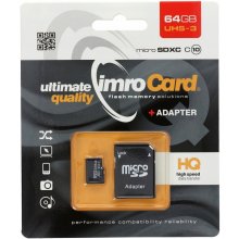 Imro MICROSD10/64G UHS-3 ADP memory card 64...
