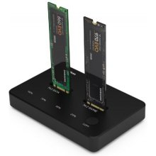 SSD Dual Bays Docking Station M.2 NVME+SATA...