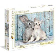Clementoni 500 EL. Kot z królikiem