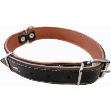 HIPPIE PET Leather collar, 3.5x65 cm, black