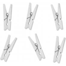 PartyDeco Wooden pegs, white