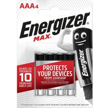 Energizer BATTERIES ALKALINE MAX AAA LR03, 4...