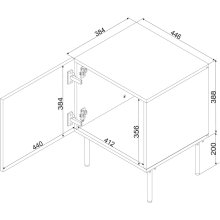 Cama MEBLE Bedside table 2 pcs. SIENA...