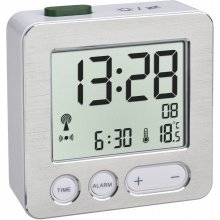 TFA 60.2545.54 RC Alarm Clock silver/white