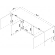 Cama MEBLE Cama RTV cabinet SIENA...