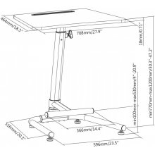 Maclean Adjustable Stand Table MC-849