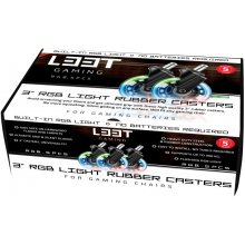 L33T GAMING Rubber Casters 3", rgb light...