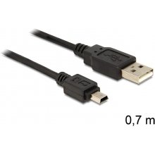Delock USB Kabel A -> Mini-B St/St 0.70m sw