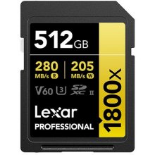 Mälukaart LEXAR SDXC 512GB Professional...
