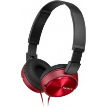Sony Wired headphones, mic. on.ear,red