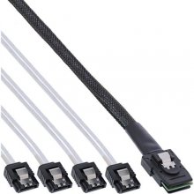 InLine SAS Cable Mini SAS SFF8087 to 4x SATA...