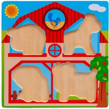 Smily Play Wooden puzzle Farm with holders