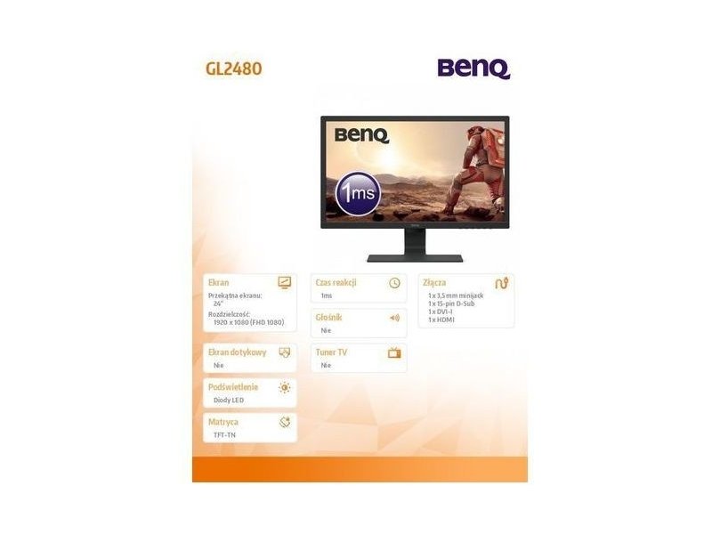 Benq Gl2780e 27 Tn Fhd 1920 X 1080 16 9 1 Ms 300 Cd M Black 9h Lj6lb Fbe 01 Ee