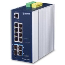 PLANET Industrial L3 8-Port 1000T + 4-Port...