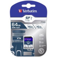 Флешка Verbatim SDXC Karte Pro 64GB Class 10...