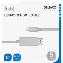 Deltaco USB-C kuni HDMI-kaabel, 1m, 4K@60Hz...