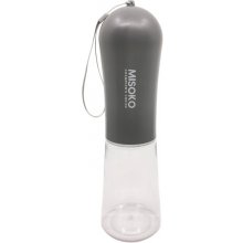 MISOK O Water bottle for dogs, grey, 400 ml