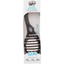 Wet Brush Shower Detangler Black Glitter 1pc...