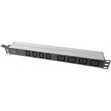 Digitus 1U Aluminum PDU, rackmountable, 4x...