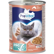 PREVITAL Cat Food with ASC salmon in jelly -...