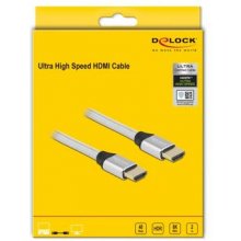 DELOCK UHS HDMI 48Gbps 8K 60Hz 2.0m silver -...