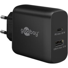 Goobay USB-C dual quick charger, PD, GaN, 65...
