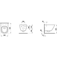 LAUFEN LUA Rimless, 360 x 520 x 345 mm...