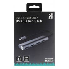 Deltaco USB-C HUB 18W 3.6A, USB 3.1, 1xUSBC...