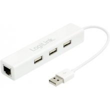 Logilink USB-HUB 3-Port mit Ethernet adapter
