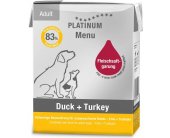 Platinum Menu - Dog - Duck & Turkey - 375g