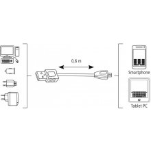 HAMA 00173672 Charging/Data Cable, Micro-USB...