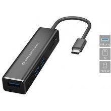 Conceptronic DONN 3-Port USB Hub with Card...