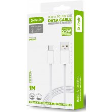 D-Fruit cable USB-A - USB-C 1m, white...